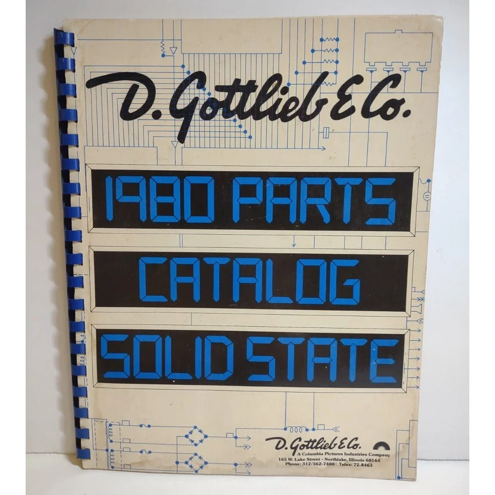 Gottlieb 1980 Pinball Machine Parts Catalog + Price List For Electronic Games